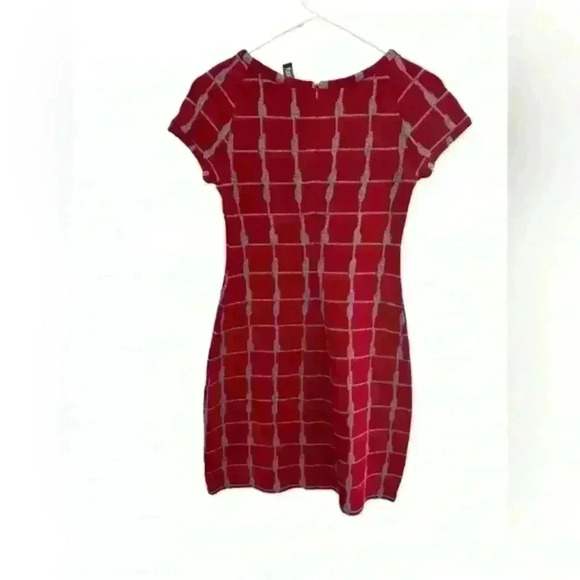 Anthropologie Yoana Baraschi Red Knit Short Sleeve Bodycon Sweater Dress‎ XS - Picture 6 of 9